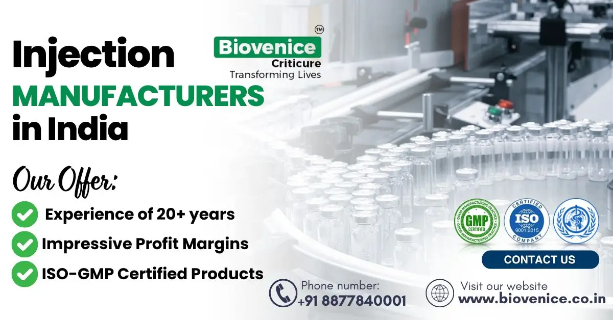 Explain Biovenice Criticure’s expertise as the most professional injection manufacturers in India. | Biovenice Criticure