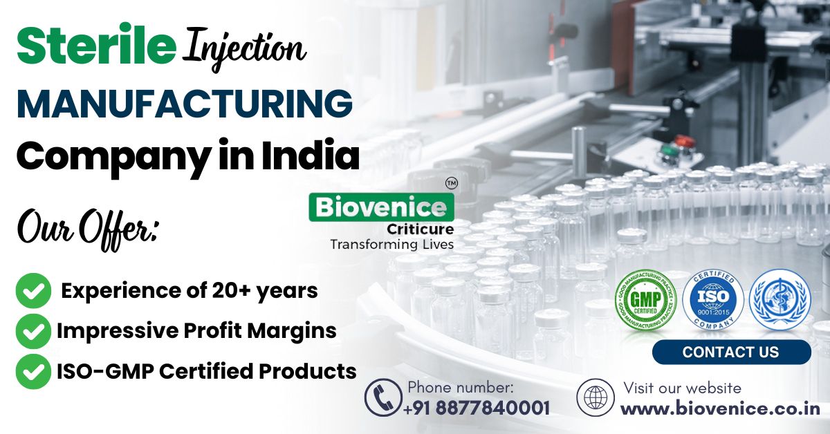 Where can you find the most professional and trustworthy services of sterile injection manufacturing in India? | Biovenice Criticure